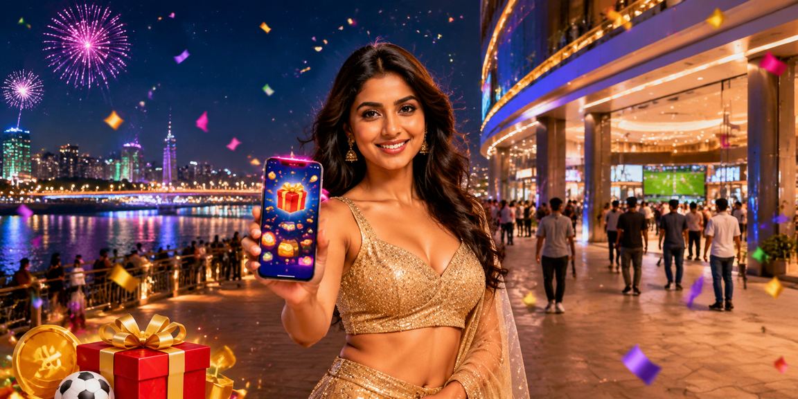 Ahmedabad Riverfront at evening with online betting themes