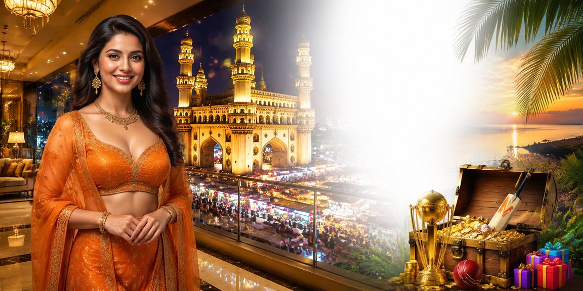 Cricket fans enjoying betting with mobile apps in Hyderabad near Charminar